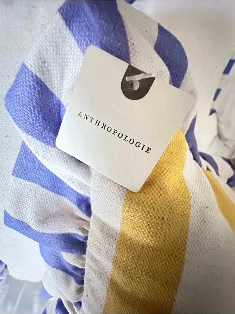 Anthropologie Mother’s Day Cotton Embroidered Printed Floral Pillow NWT Set of 2